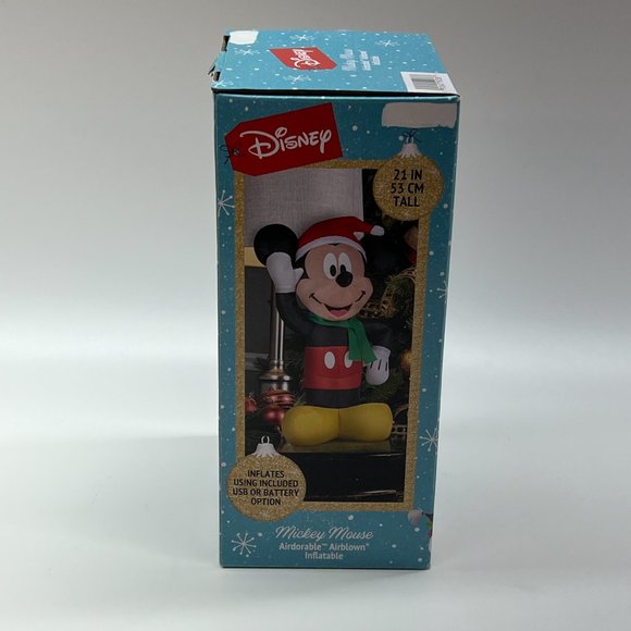 Gemmy Airblown Inflatable Disney Mickey Mouse Santa Table Top Mantel 21 Inch - Picture 4 of 7